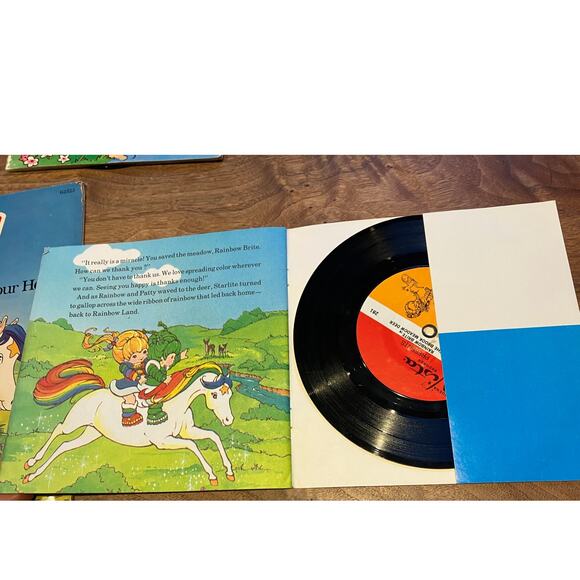 Vintage Rainbow Brite Book Lot – Read-Along Book Vinyl Records - Picture 8 of 11